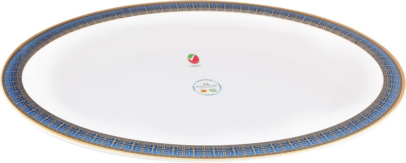 Moda Cucina Melamine Oval Serving Platter Extra Large Majestic Blue 41Cm Esma Approved - Image 1